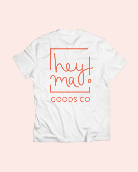 hey ma goods co tee, hmgc logo tee, logo tee shirt, hey ma logo tee, hey ma tee shirt, third eye tee shirt, hmgc third eye tee