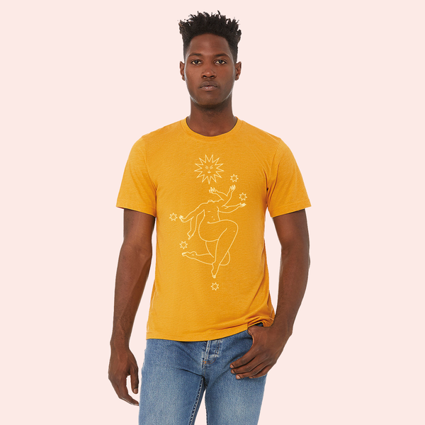 the star tarot, hey ma goods, hey ma goods co, star goddess tee, the star goddess tee, tarot tee shirt, tarot inspired tee, goddess tee